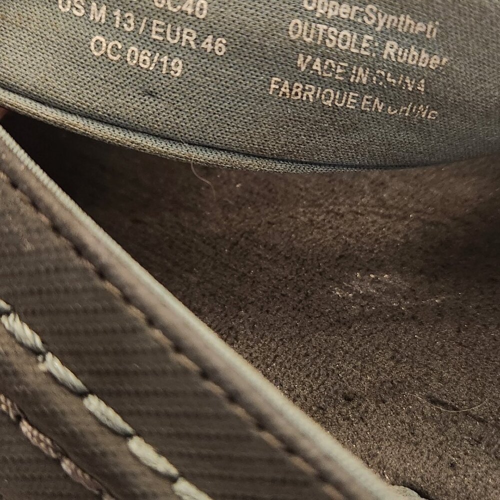 Men's Black Olukai Flip Flops, size 14